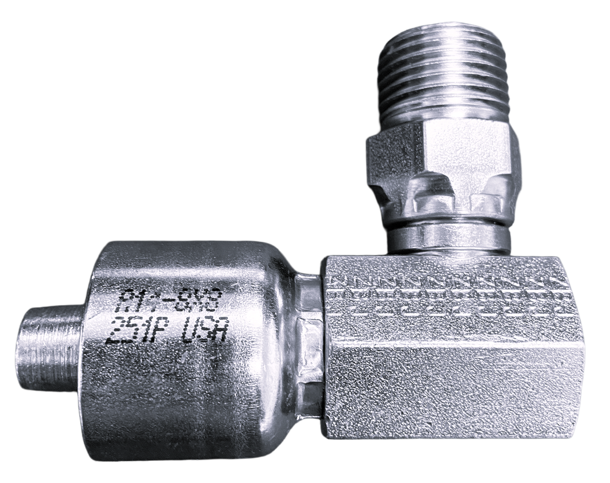 NPTF - Male Pipe - Swivel - 90&deg; A14-8x8